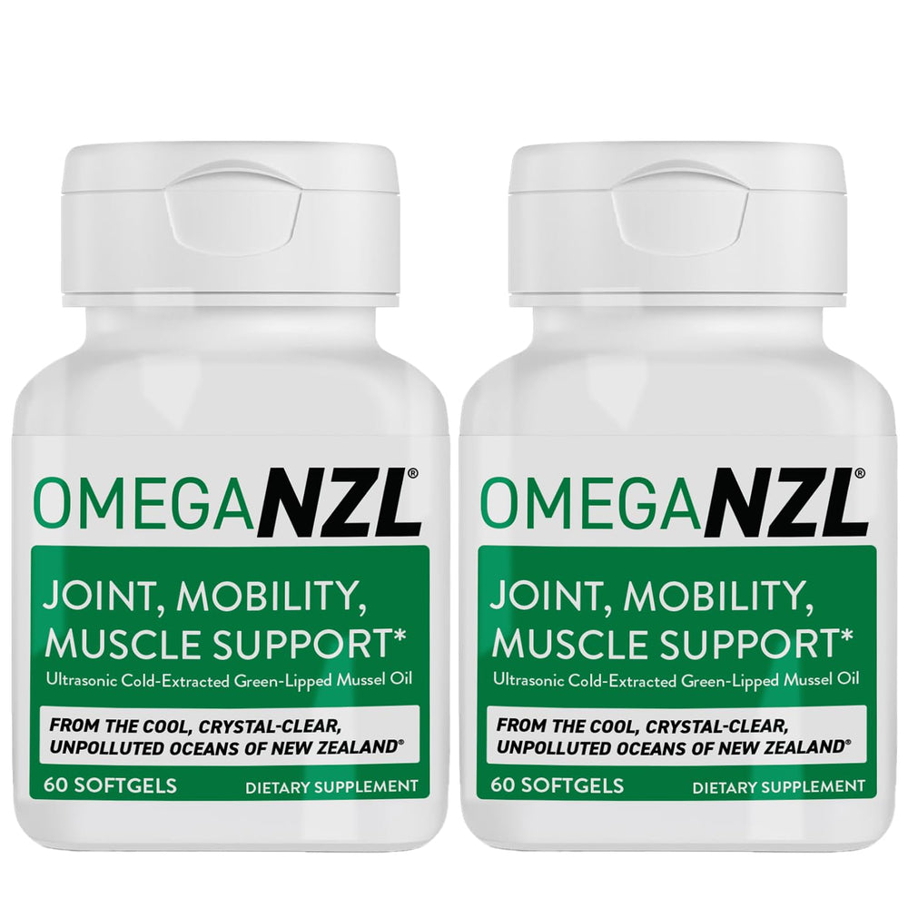 OMEGANZL Original Omega-3 Joint Support bottle with green-lipped mussel oil for joint comfort.