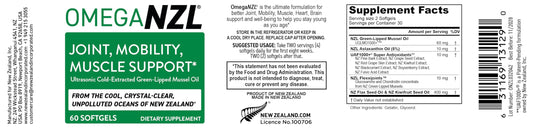 OMEGANZL Original Omega-3 Softgels for daily activities and joint support.