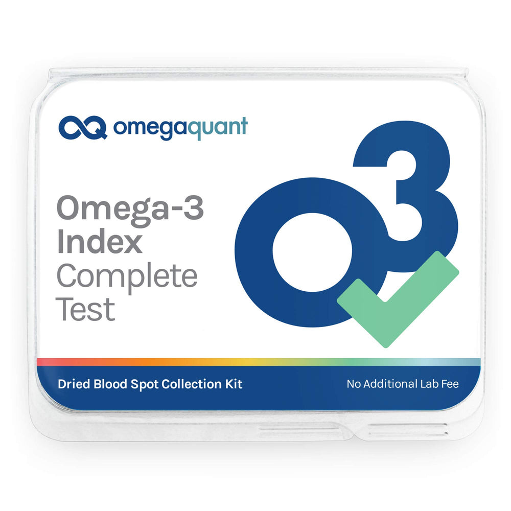 Omega Quant Omega-3 Index Complete kit front view for at-home testing insight