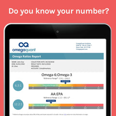 OmegaQuant results online portal presents clear results for fatty acid balance.