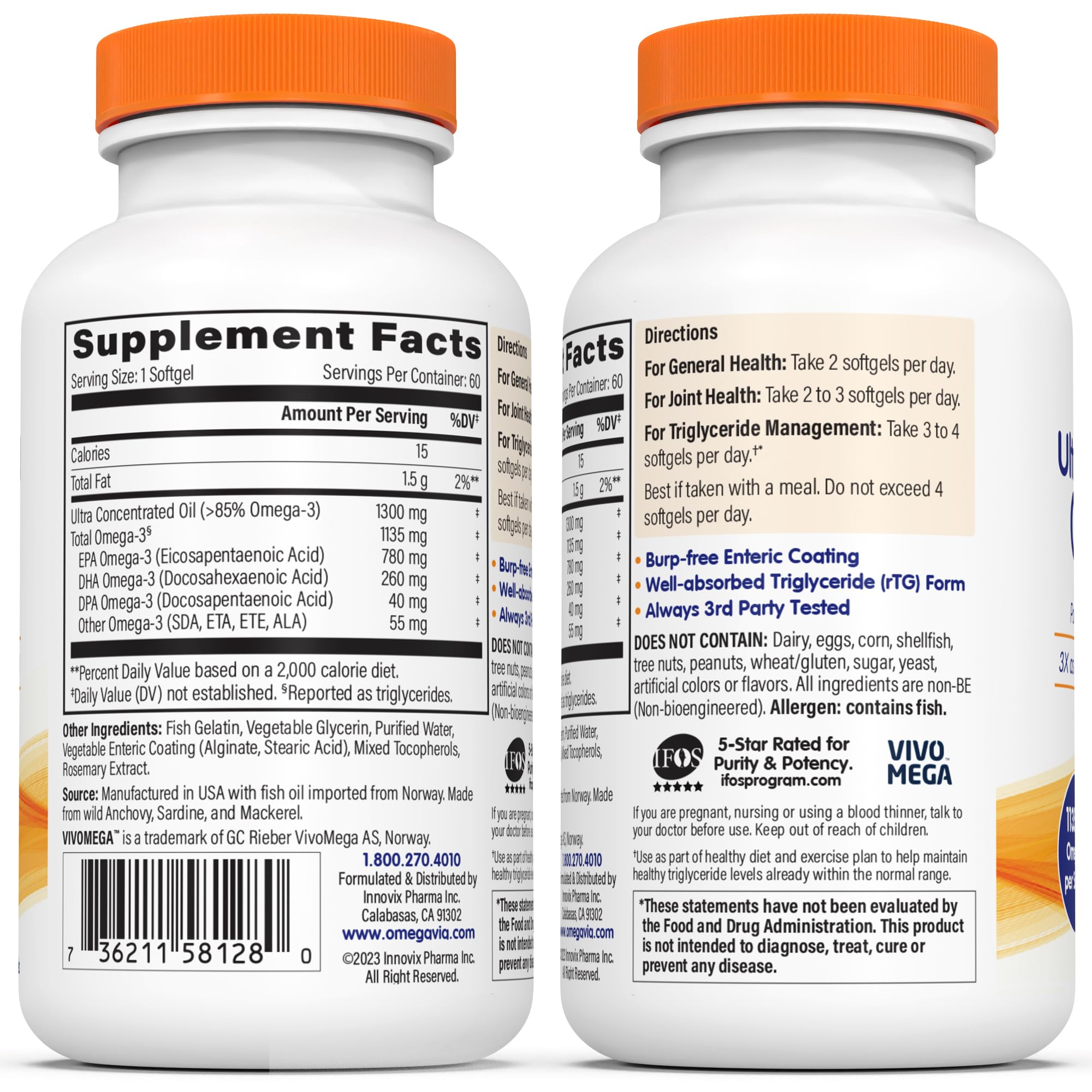 Close-up of burpless softgels for easy daily use.