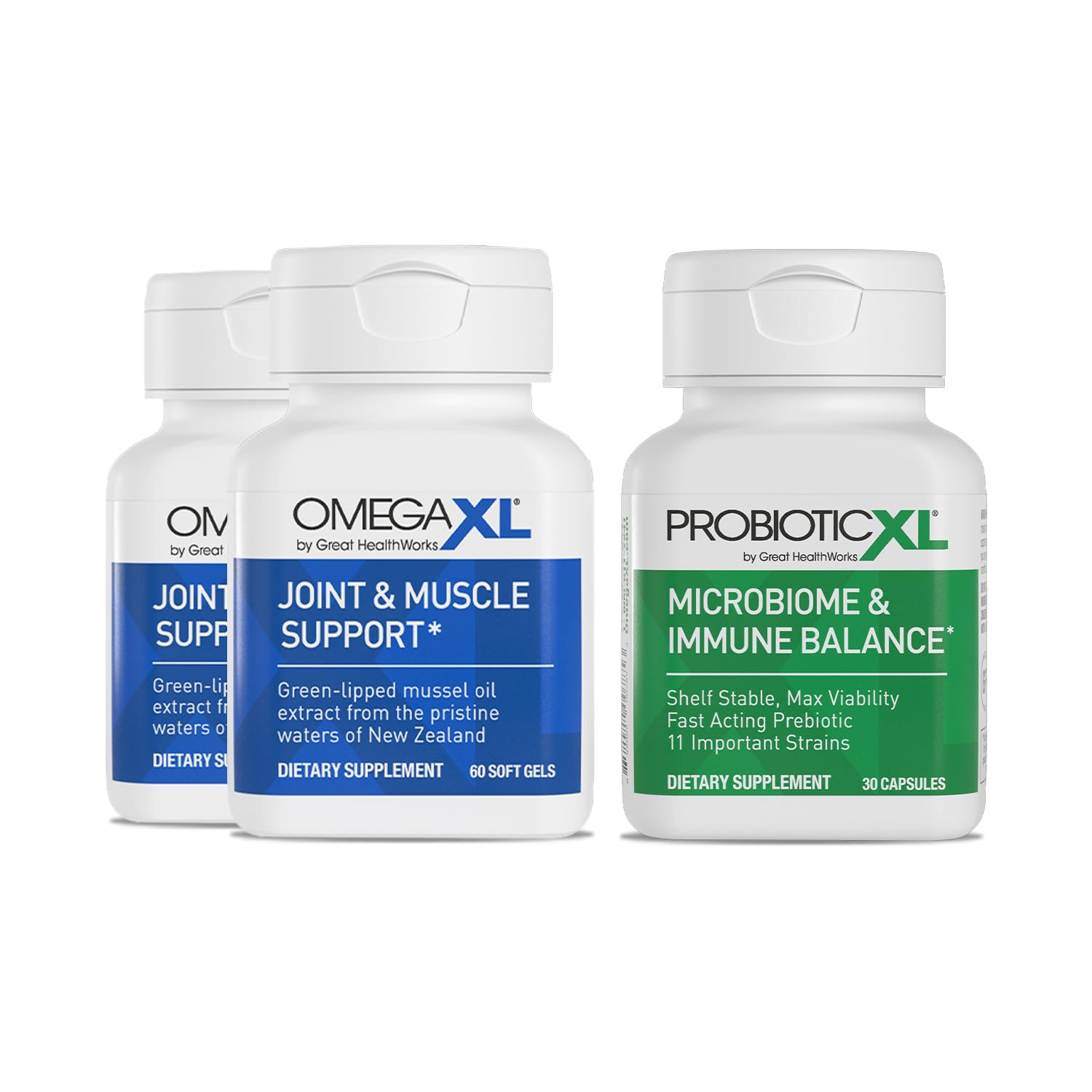 OmegaXL bottle front displays joint support formula for mobility