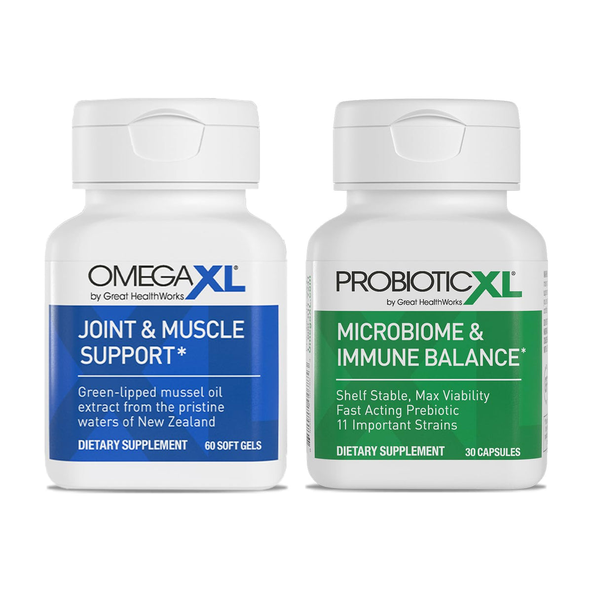 OmegaXL bottle front showing daily joint support potential.