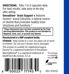 Omne Diem Brain Support bottle cap showing secure seal.