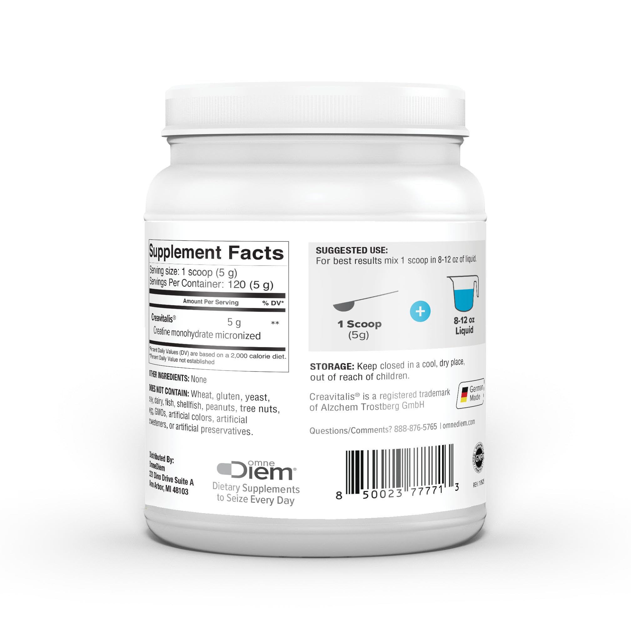 Omne Diem Creatine ready for workouts in a lifestyle scene