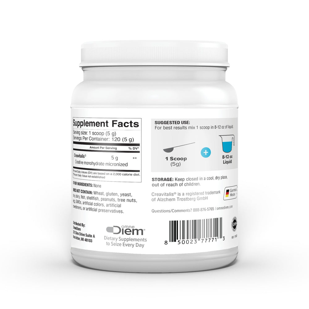 Omne Diem Creatine ready for workouts in a lifestyle scene