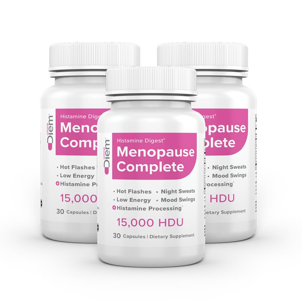 Omne Diem Menopause Complete bottle pour for easy daily symptom support.
