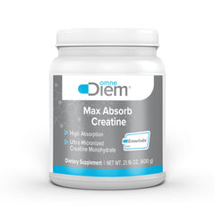 Omne Diem Micronized Creatine powder pour for easy mixing in beverages