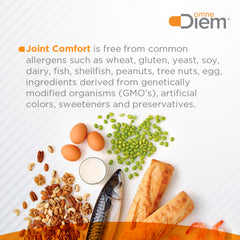 OmneDiem Joint Comfort close-up emphasizes capsule texture and quality.