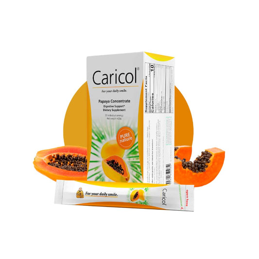 OMNi BiOTiC Caricol papaya box with sachets for daily digestive support