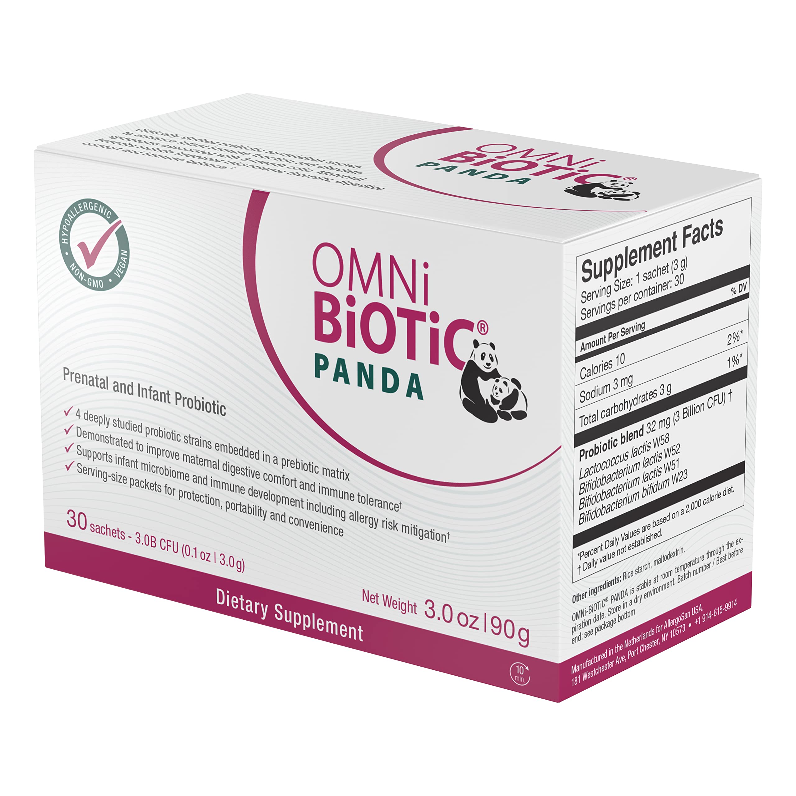 OMNi BiOTiC Panda high viability probiotics reach the gut for effective support.