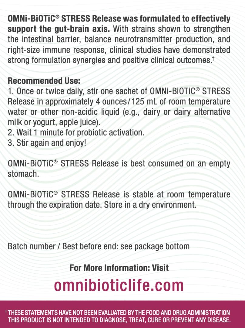 OMNi BiOTiC Stress Release glass with dissolved powder for hydration