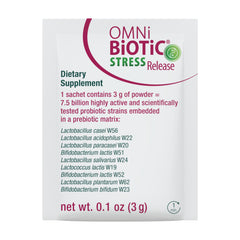 OMNi BiOTiC Stress Release product label highlighting science-backed formula