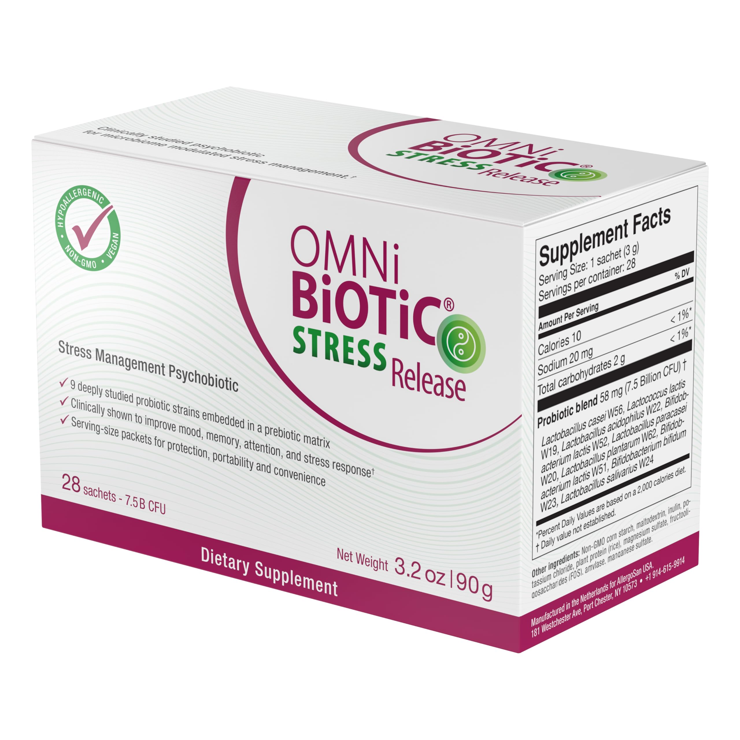 OMNi BiOTiC Stress Release shelf-stable packets ready to travel
