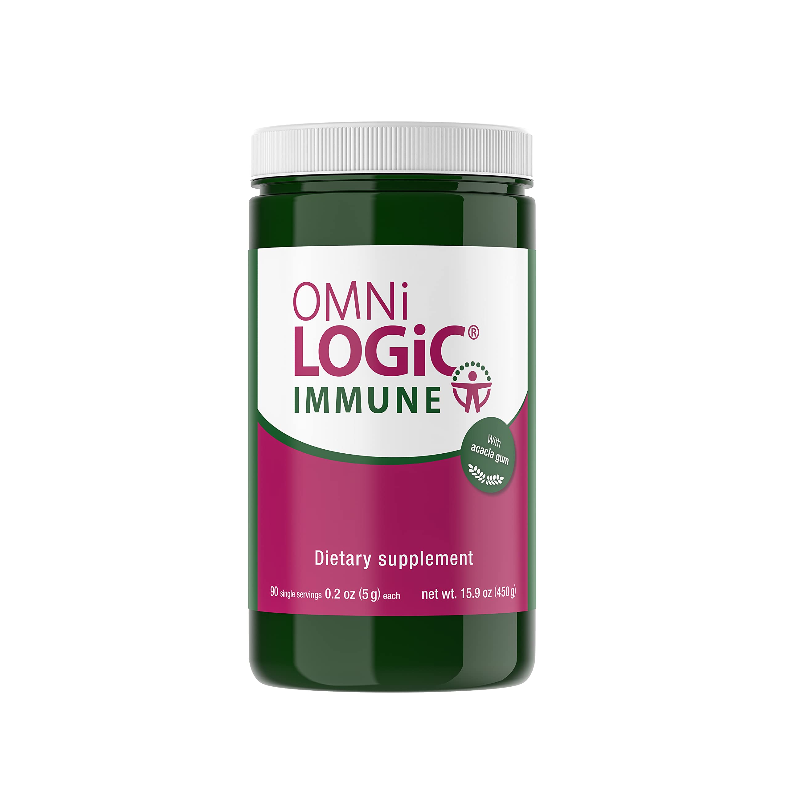 OMNi BiOTiC Omni-Logic bottle showing immune-support prebiotic formula for daily wellness