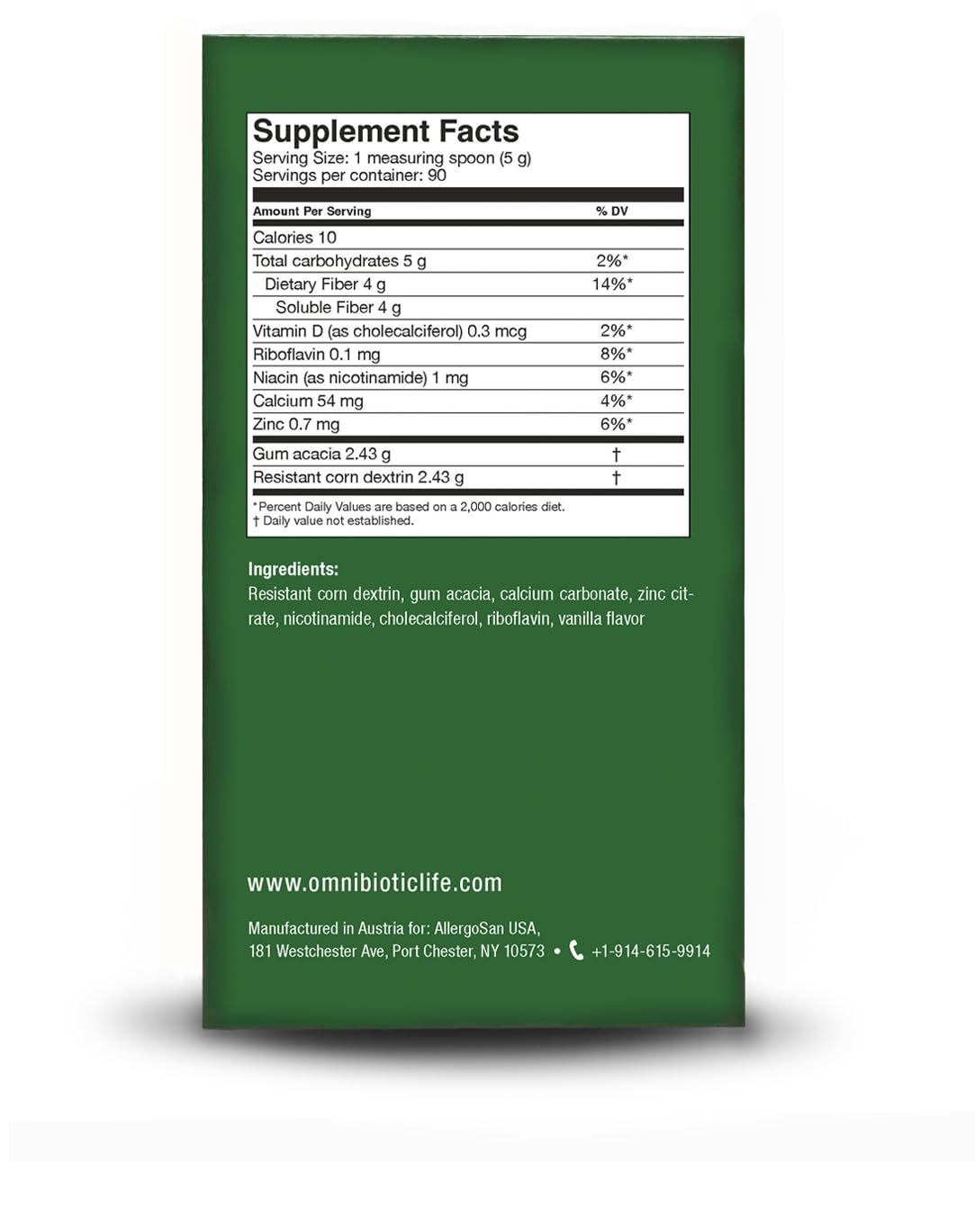 Scoop of OMNi BiOTiC Omni-Logic powder ready for daily use