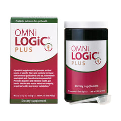 OMNi BiOTiC Omni-Logic Plus bottle label view for daily prebiotic fiber.