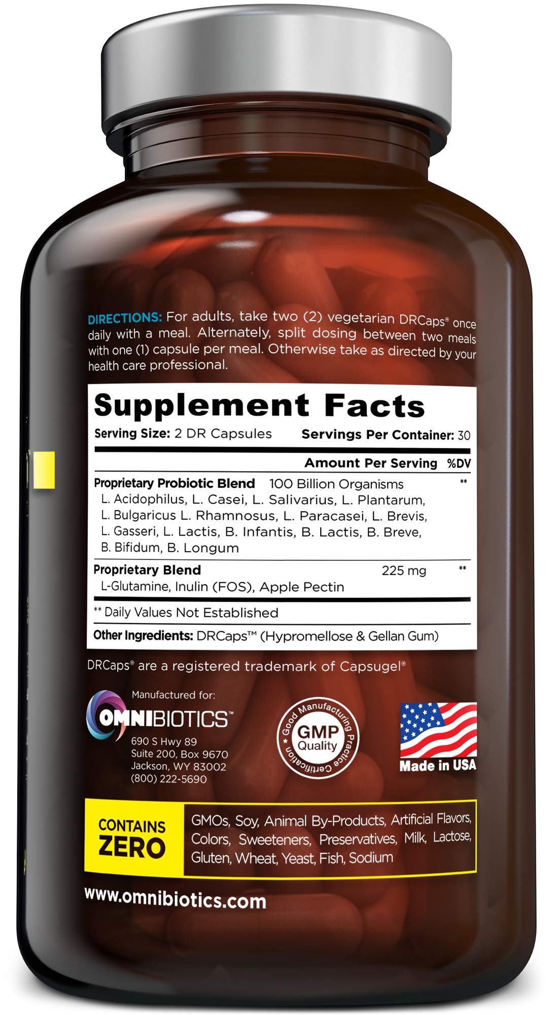 OmniBiotics DRCaps delayed-release capsules for intestinal delivery