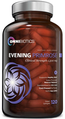 OmniBiotics Evening Primrose Oil bottle shows organic purity for daily wellness.