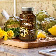 OmniBiotics Liver Cleanse artichoke extract visual for digestive comfort.