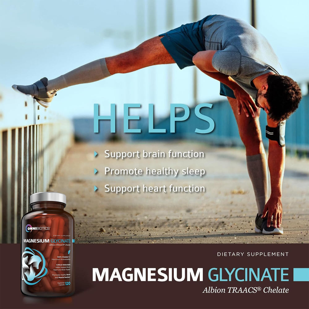 OmniBiotics magnesium glycinate ingredient panel and label details