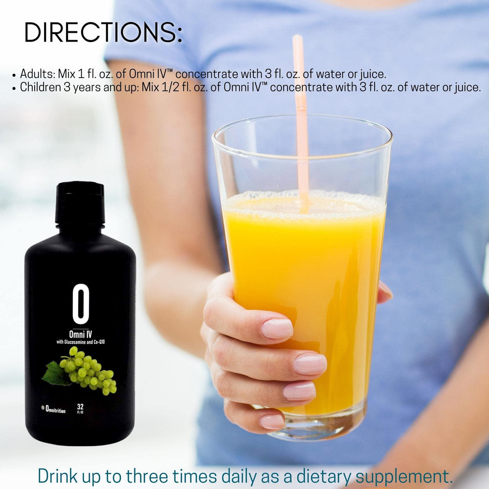 Omnitrition Omni IV bottle demonstrates micelle technology aiding nutrient absorption.