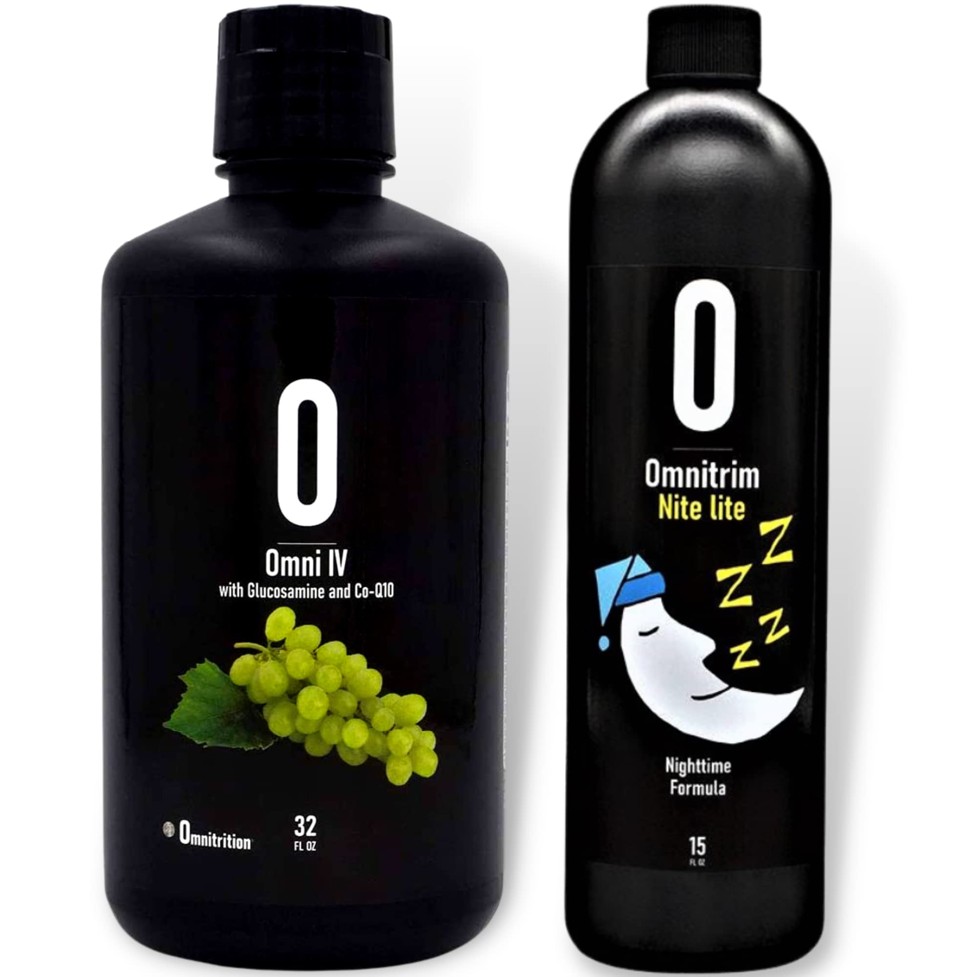 Omnitrition Omni IV liquid bottle shows micelle-enhanced absorption.