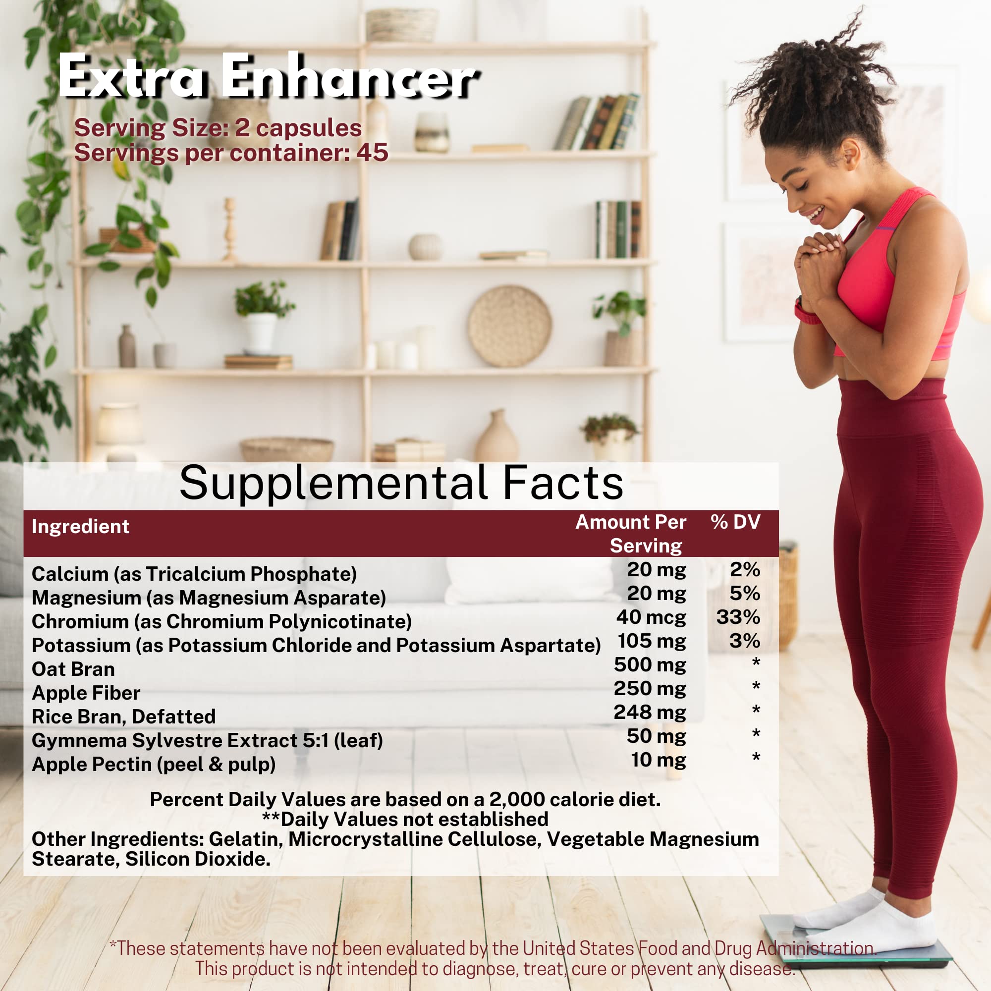 Fiber-base formula visible in OmniTrim Extra Enhancer packaging.