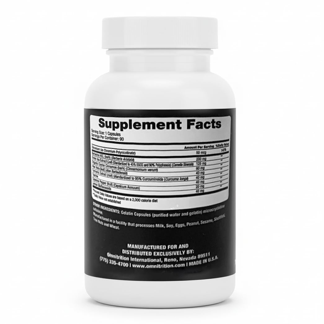 Label detail of Omnitrition OmniTrim GLP with serving size information.