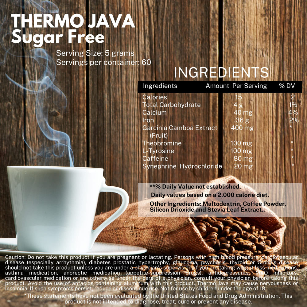 Caffeine and theobromine offer daytime energy in Thermo Java.