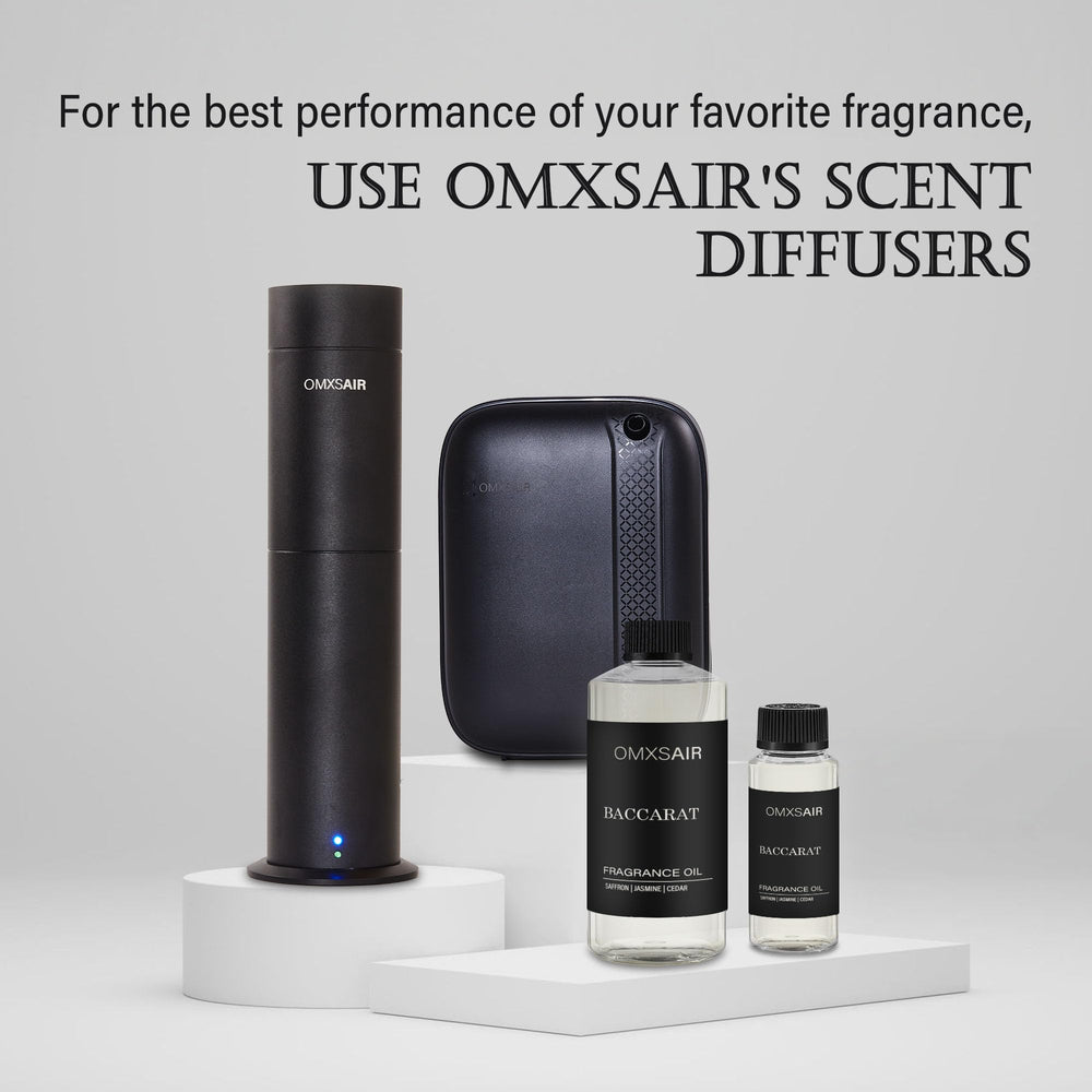 omxsair Baccarat fragrance notes top middle base reveal evolving scent.