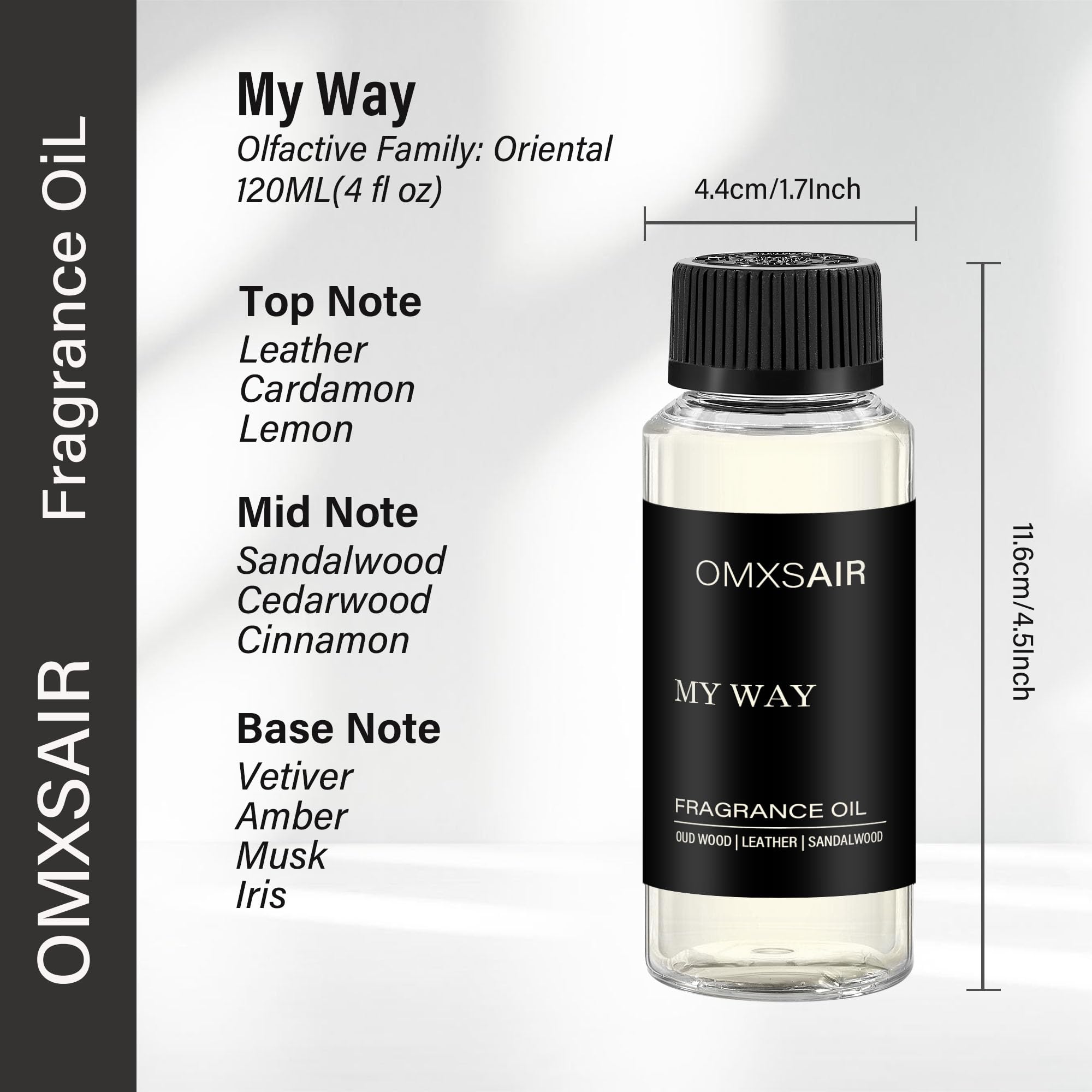 omxsair My Way Diffuser Oil cap closeup highlighting elegant packaging.