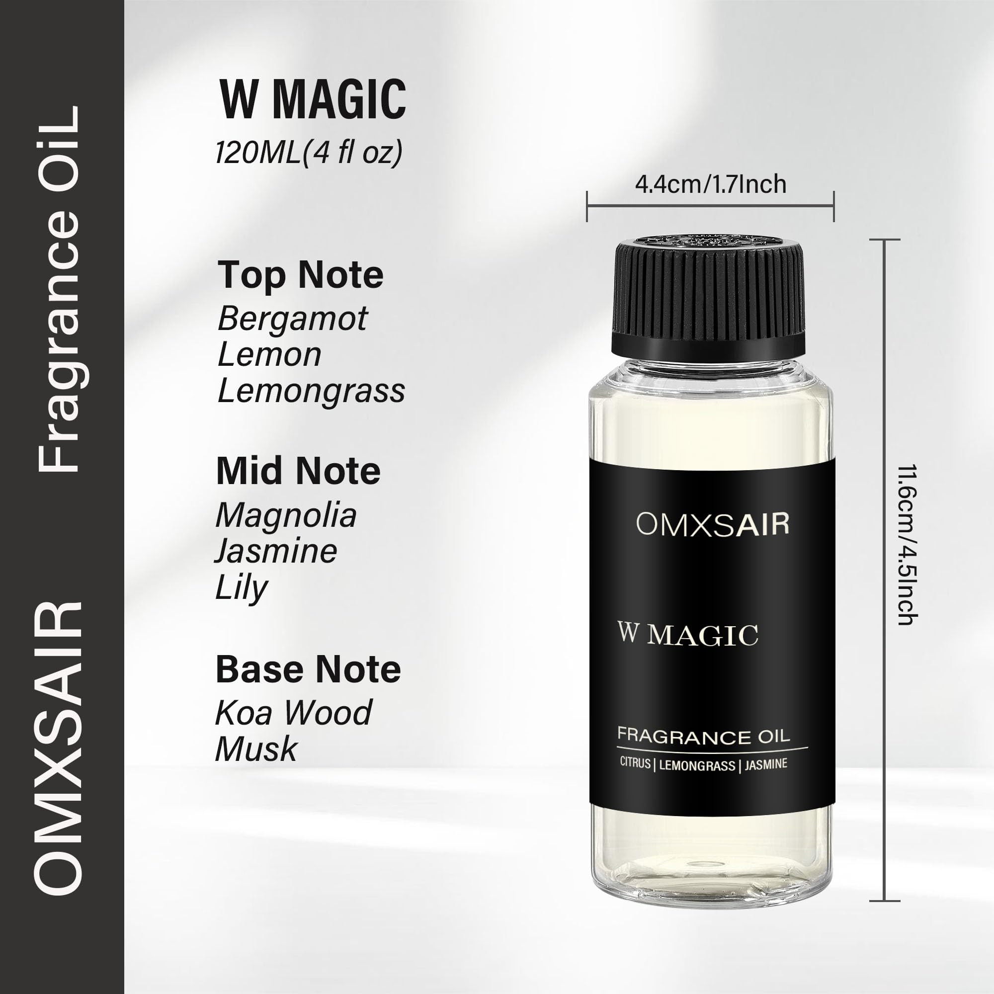 OMXSair W Magic Diffuser Oil pour reveals aroma release for quick room refresh.