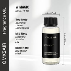 OMXSair W Magic Diffuser Oil pour reveals aroma release for quick room refresh.
