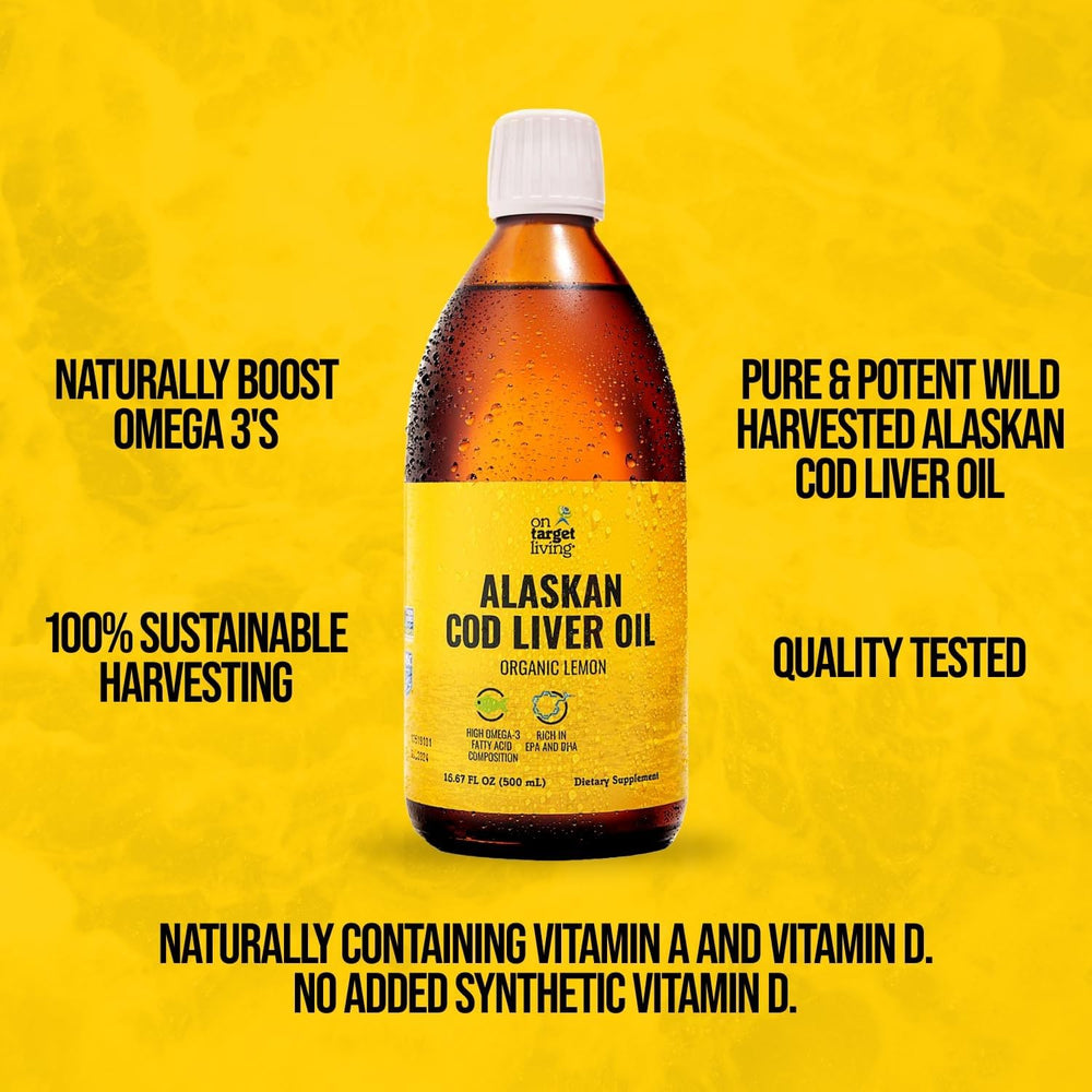 On Target Living line caught USA label shows sustainable sourcing and traceability.