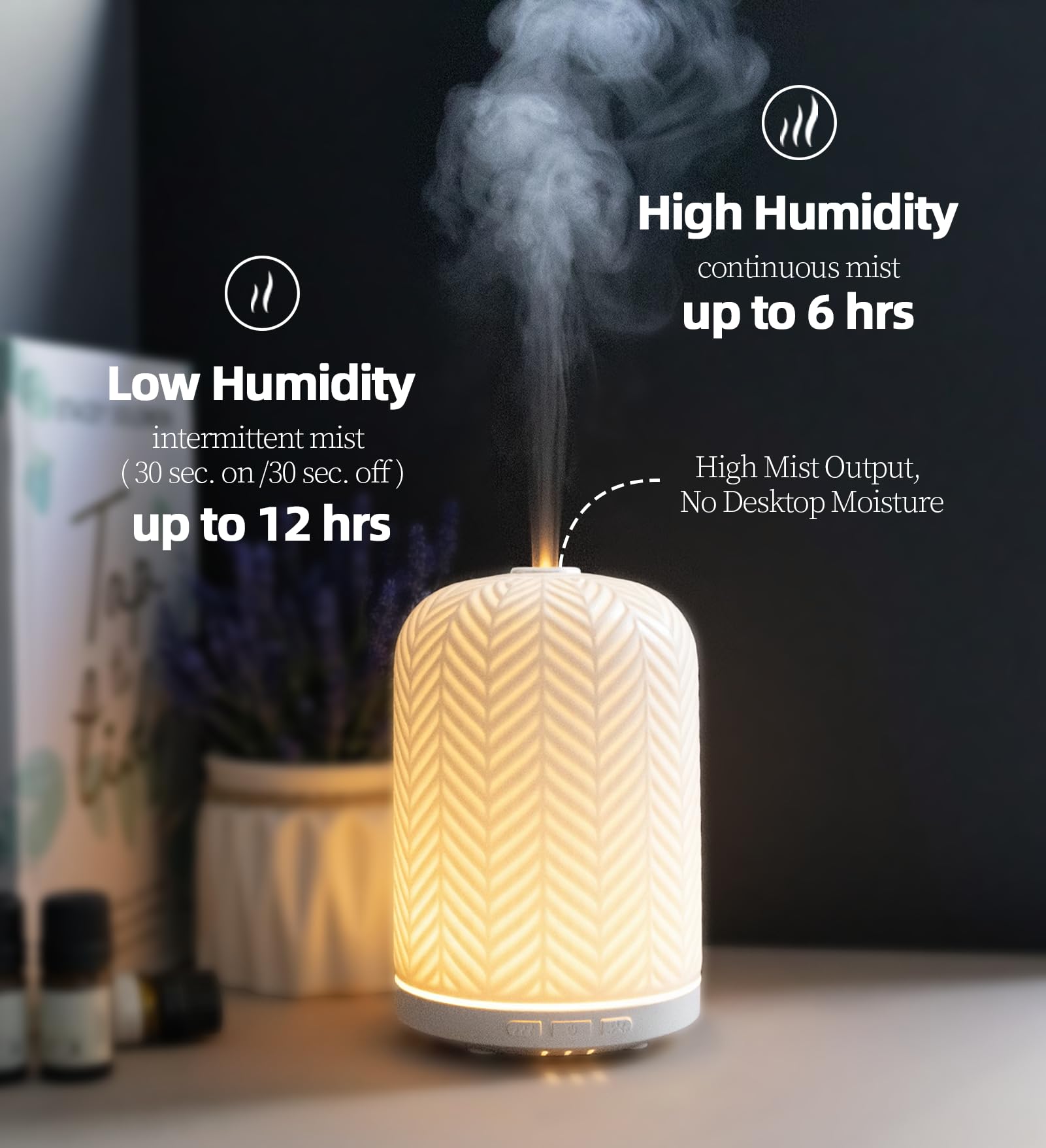 Onaboviva diffuser USB cable for easy power on desk or nightstand