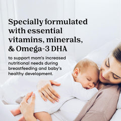 One A Day Postnatal label close-up highlighting vitamins A, C, D and iodine.