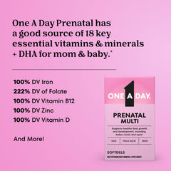 One A Day Prenatal packaging indicating gluten-free and dairy-free formulation
