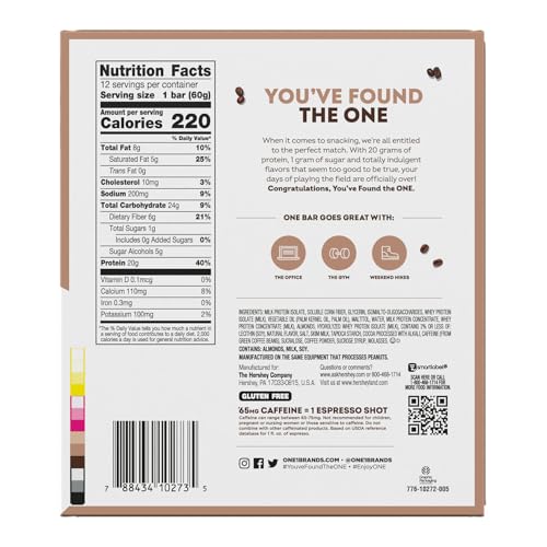 ONE Vanilla Latte bar close-up highlighting coffee-inspired flavor for focus