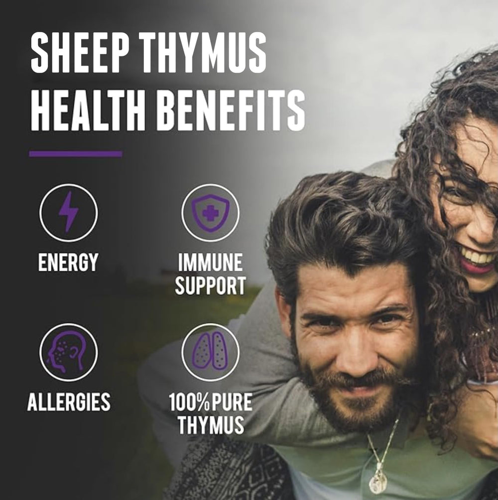 One Earth Health Thymus capsules, pure gland concentrate for immune support.