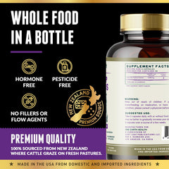 One Earth Health thymus label and packaging emphasizing pure thymus formula.