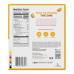 Close-up of lemon cake bar texture highlighting protein-rich bite by ONE.