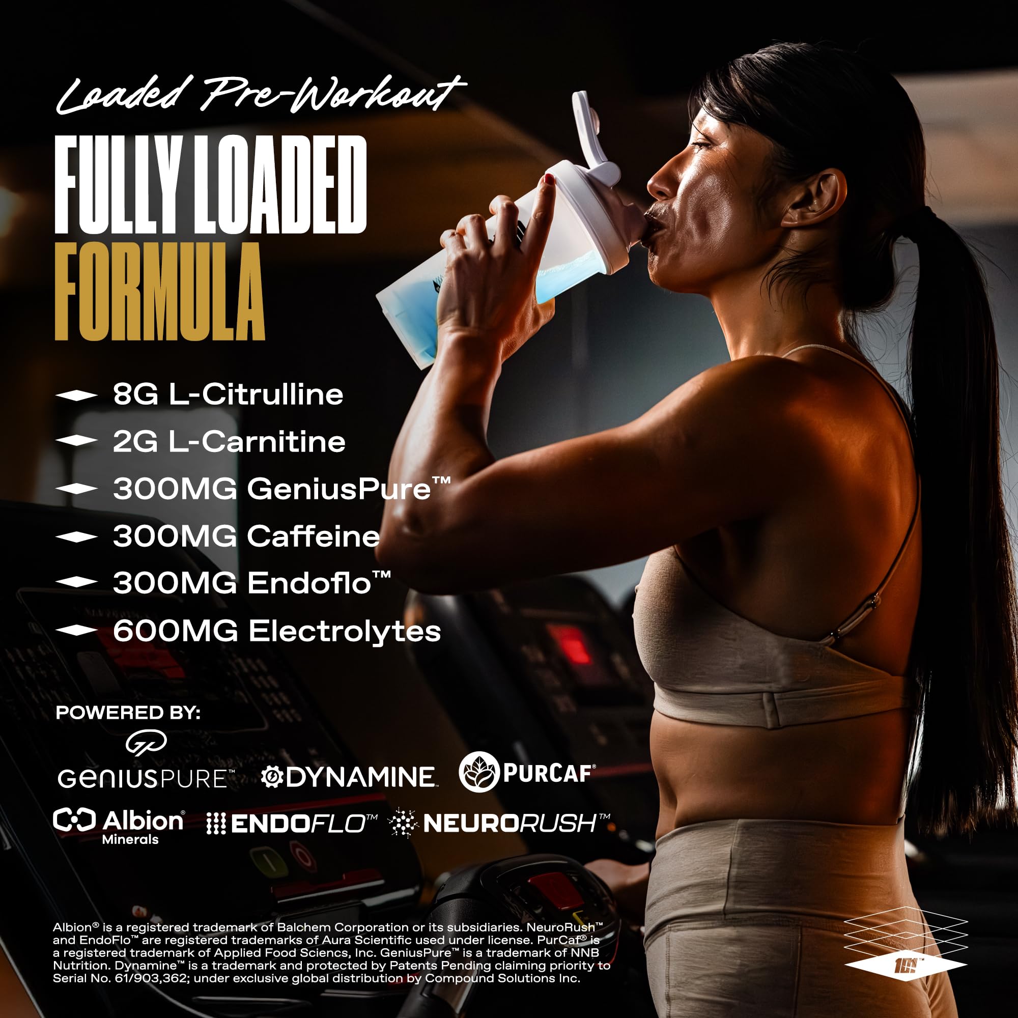 ONE OF ONE Loaded Pre-Workout powder dispersion highlights smooth texture for easy blending.