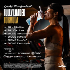 ONE OF ONE Loaded Pre-Workout powder dispersion highlights smooth texture for easy blending.