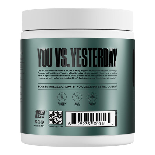 Scoop in tub demonstrates easy serving for training sessions with ONE OF ONE