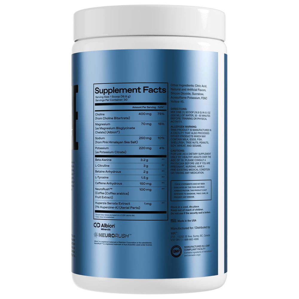 ONE OF ONE Sport Pre-Workout label closeup – premium formula details