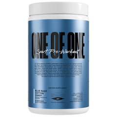 ONE OF ONE Sport Pre-Workout tub in Blue Razz Cotton Candy for clean energy during training