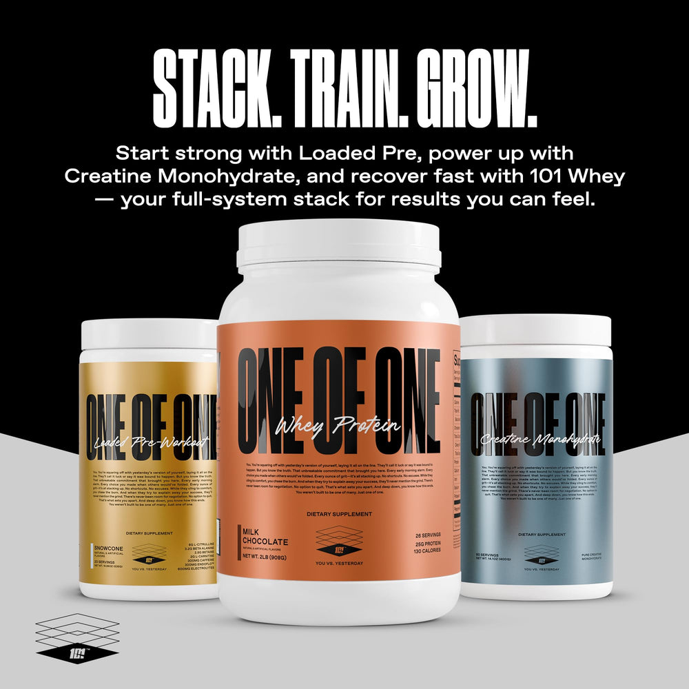 ONE OF ONE Whey 2lb bottle emphasizes convenient everyday protein source