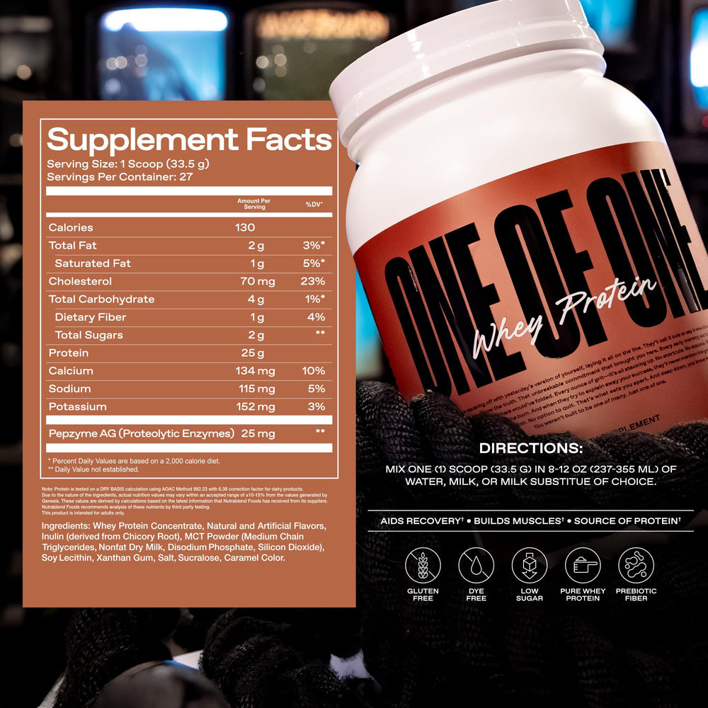 ONE OF ONE Whey serving scoop ready to mix