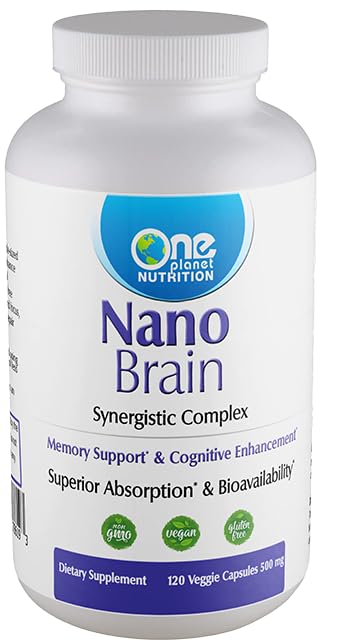 One Planet Nutrition Nano Brain bottle front view for focus support and mental clarity.